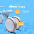 Bicicleta De Equilíbrio Infantil S/ Pedal Azul 4 Rodas 