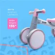 Bicicleta De Equilíbrio Infantil S/ Pedal Rosa 4 Rodas 