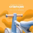 Bicicleta De Equilíbrio Infantil S/ Pedal Azul 4 Rodas 